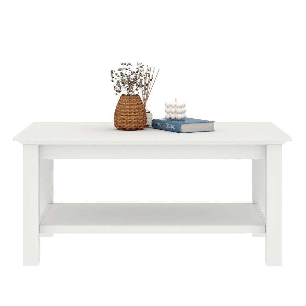 Coffee Table 90 cm. Moneta White Color