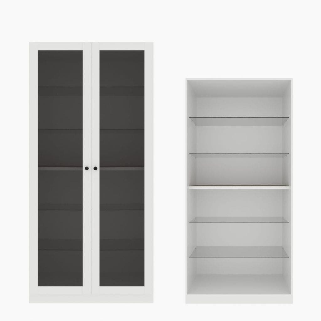 Wardrobe Showcase OP-G 100 cm. Blox White White