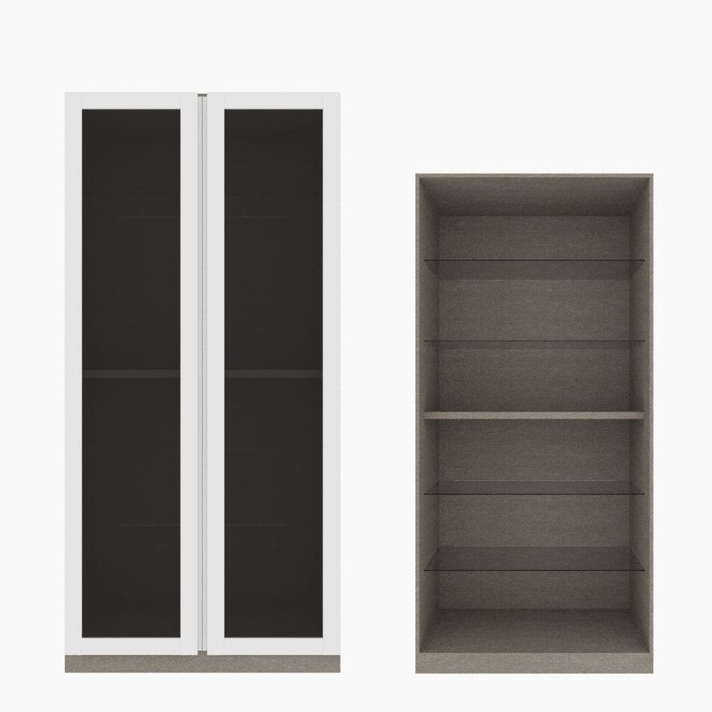 Wardrobe Showcase OP-G 100 cm. Blox White Multi-color