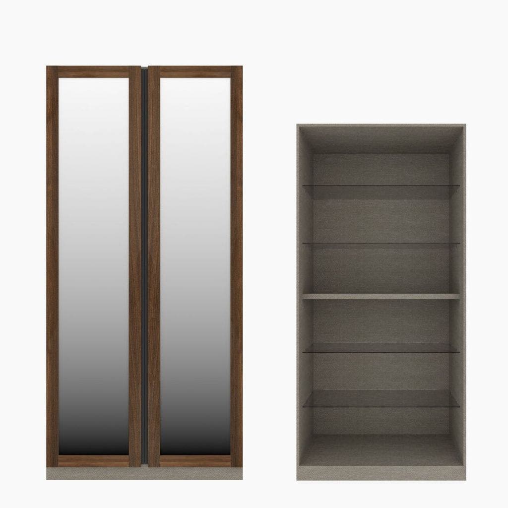 Wardrobe Showcase OP-G 100 cm. Blox Dark Wood Dark Wood