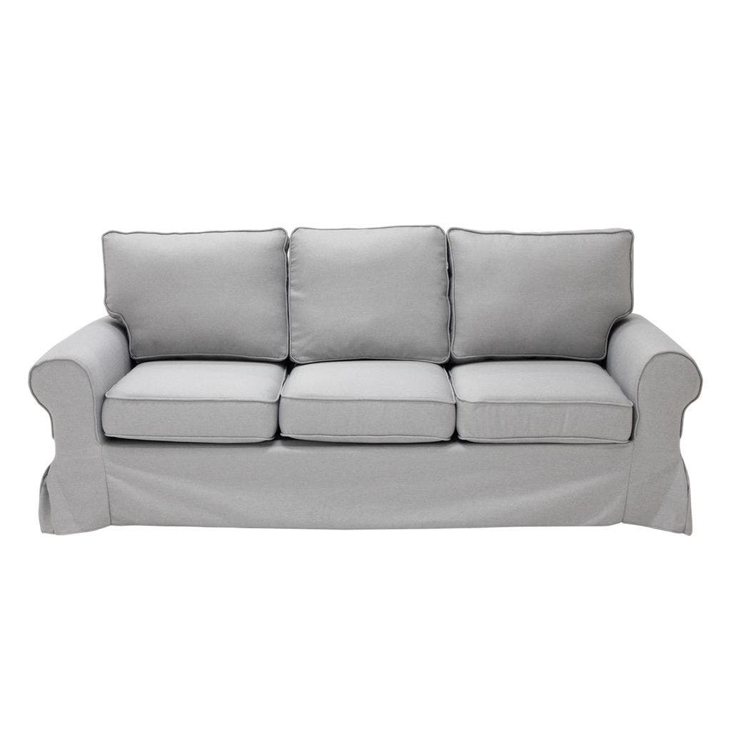 Rayna Sofa 3 Seat Light Grey Gray Gray