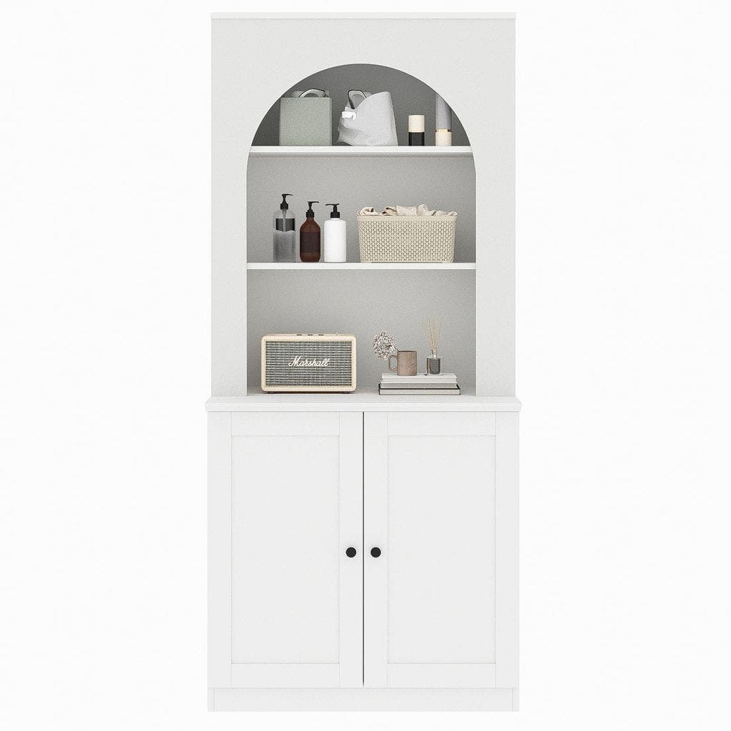 Storage Furniture High Cabinet ARCH 80 cm. Moneta White