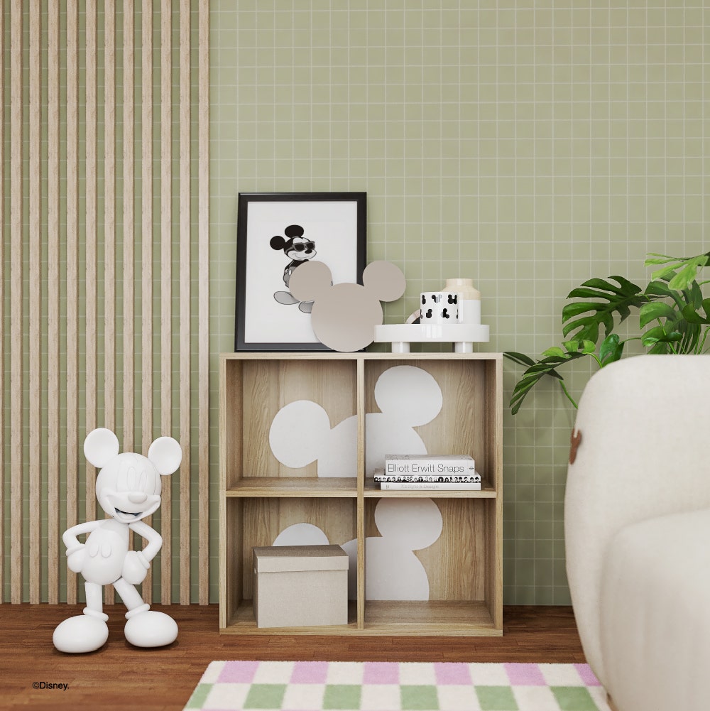 ตู้เก็บของ Disney รุ่น MICKEYCUBE-I/4S สีไม้อ่อน