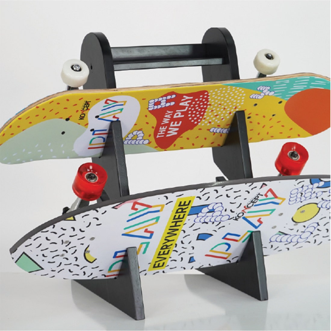 ชั้นวาง Surf Skate & Skate Board สีดำ-11