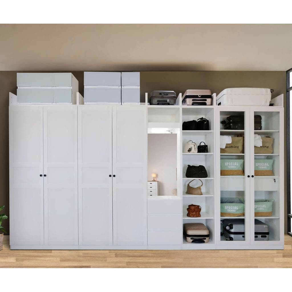 Wardrobe 400 cm. Blox Fit in White White White White