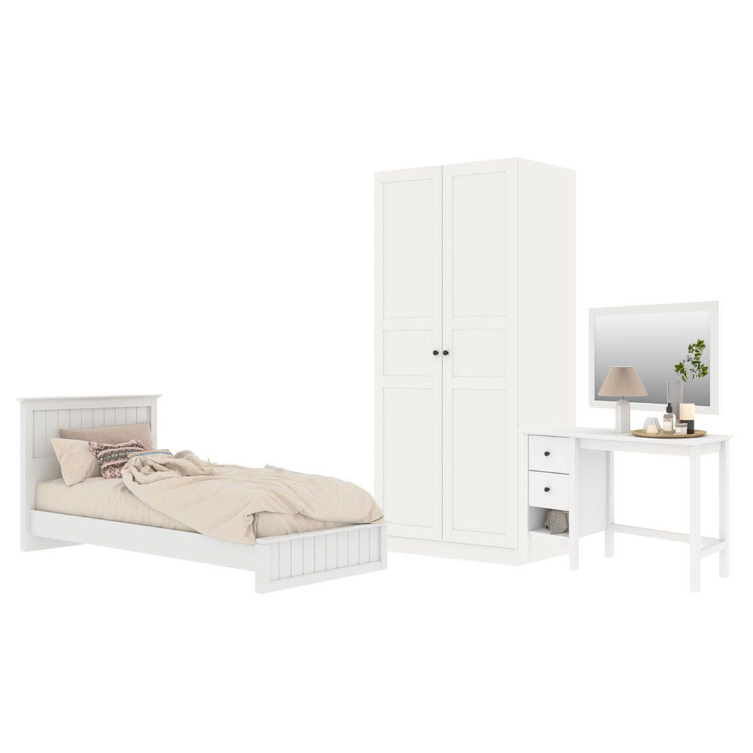 Bedroom Sets Moneta 3.5' & WE 90 White White