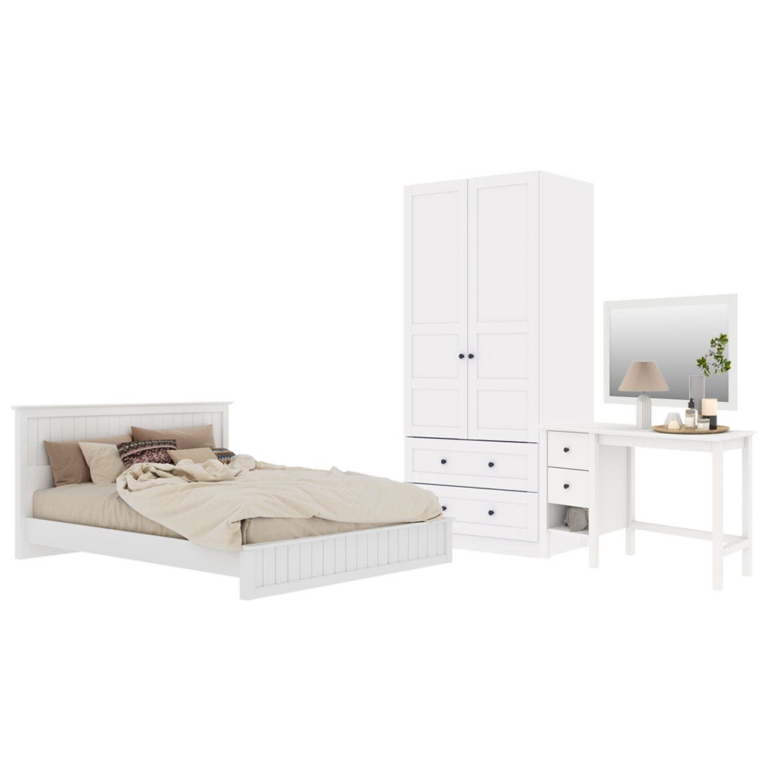 Bedroom Sets Moneta 5' & WE-2DW 90 White