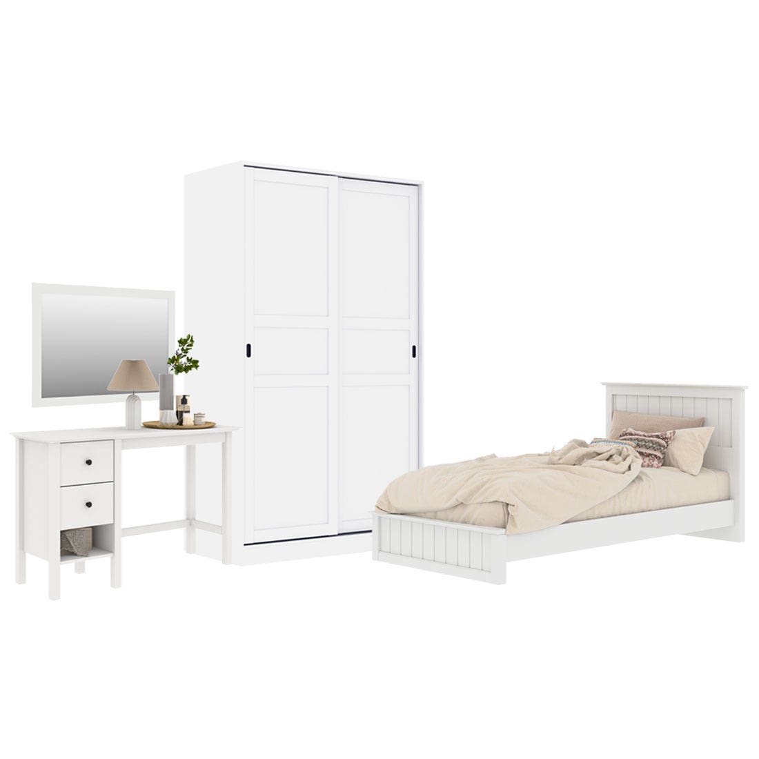 Bedroom Sets Moneta 3.5' & WSE 120 White White