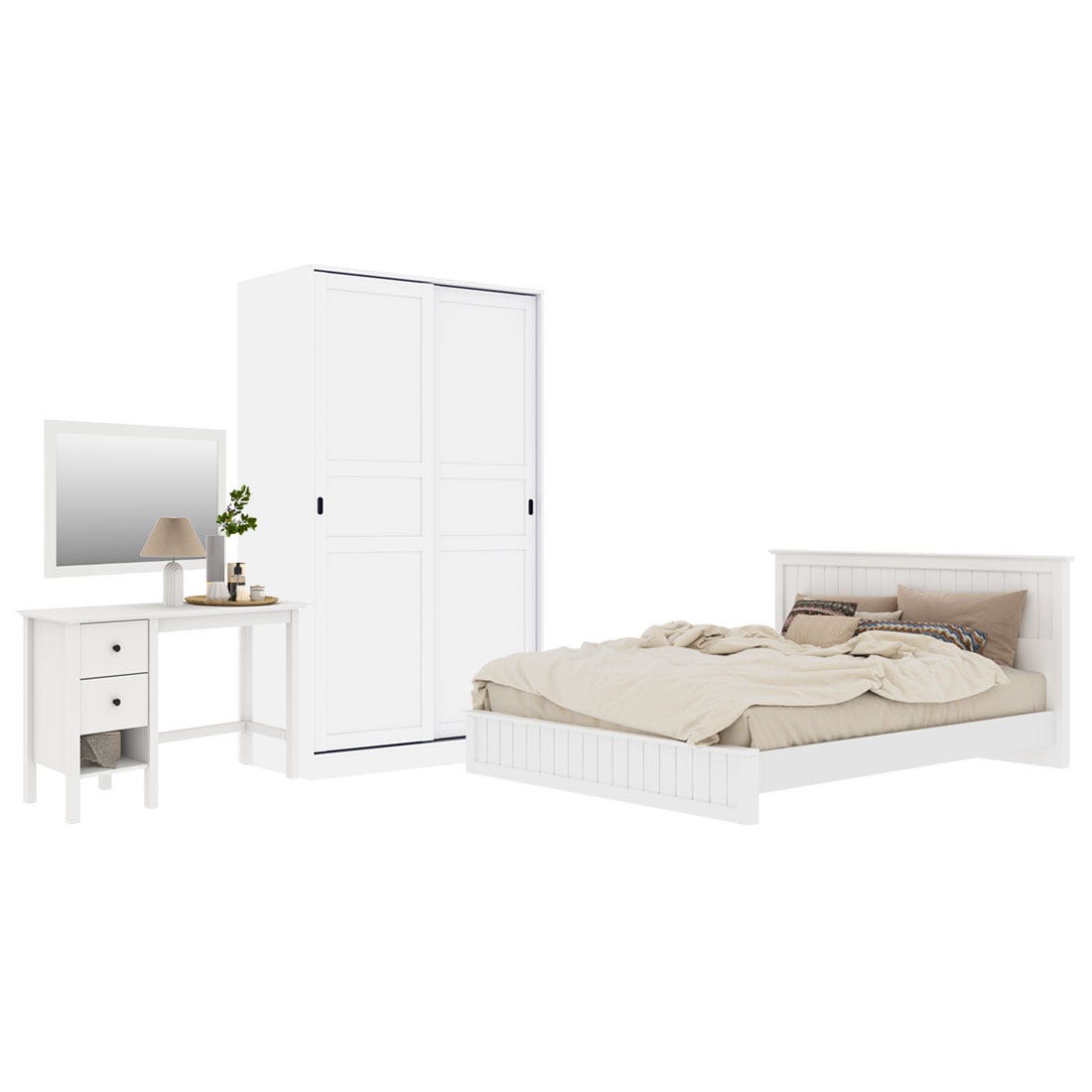 Bedroom Sets Moneta 5' & WSE 120 White White