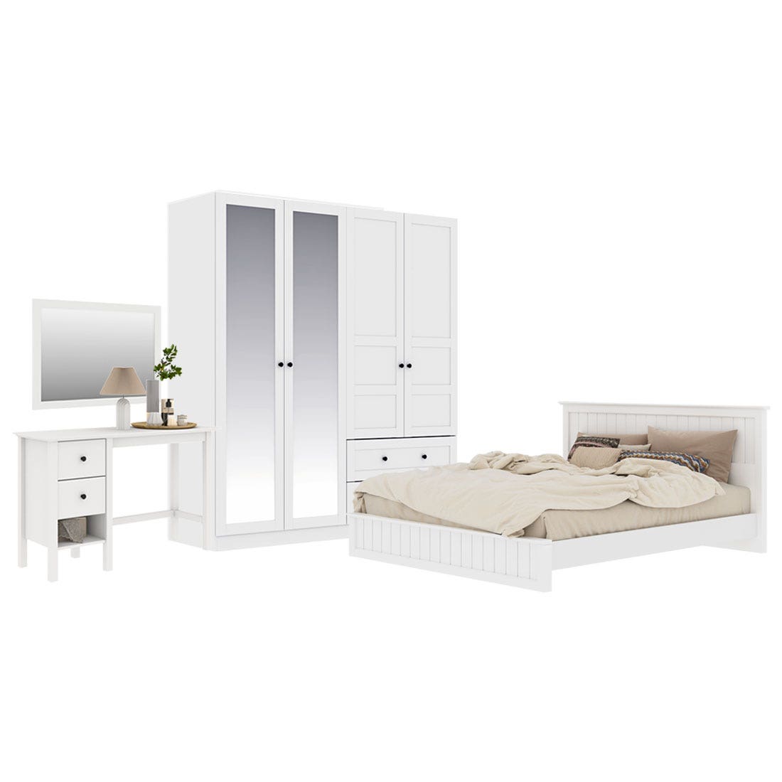 Bedroom Sets Moneta 5' & WE 180 White