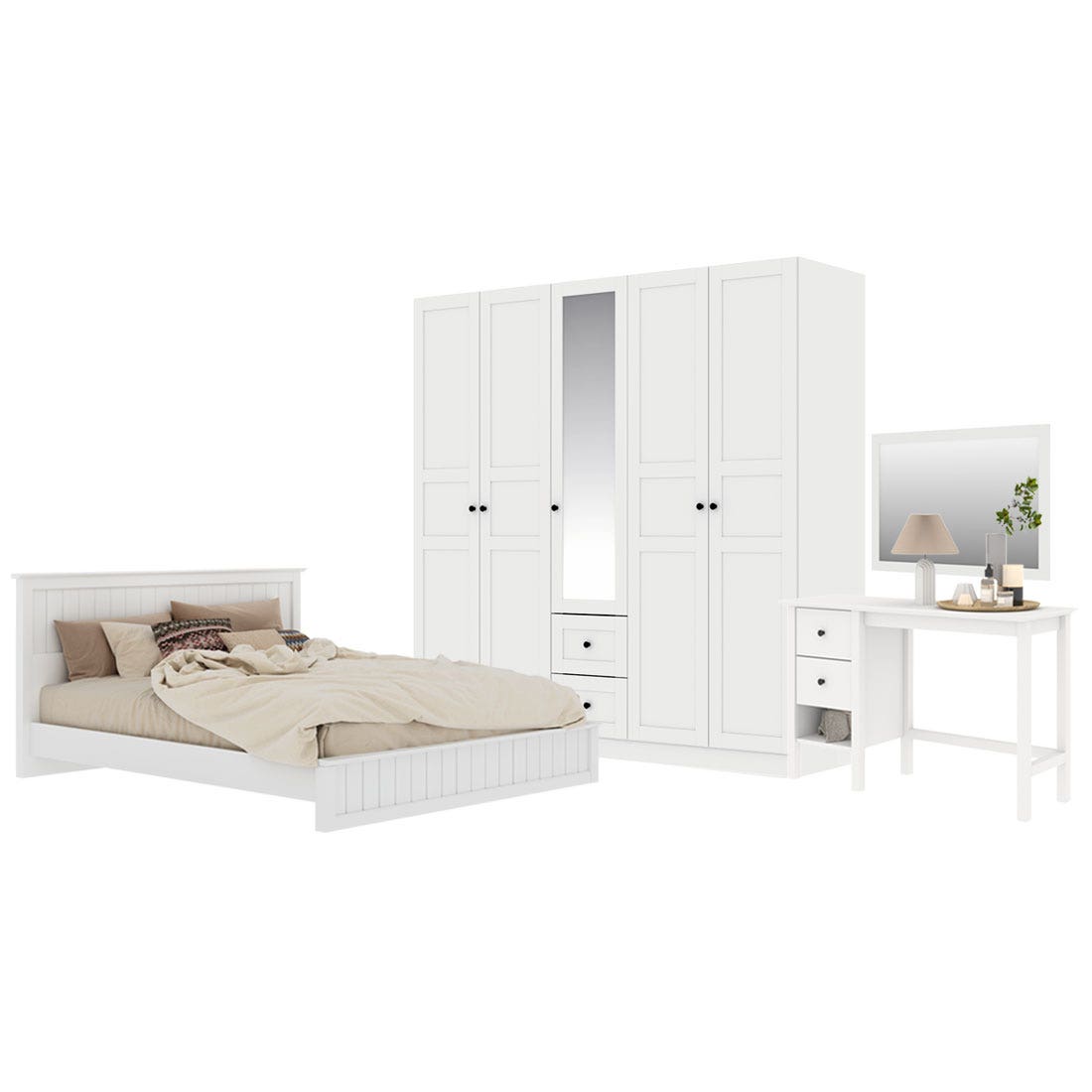 Bedroom Sets Moneta 5' & WE 200 White