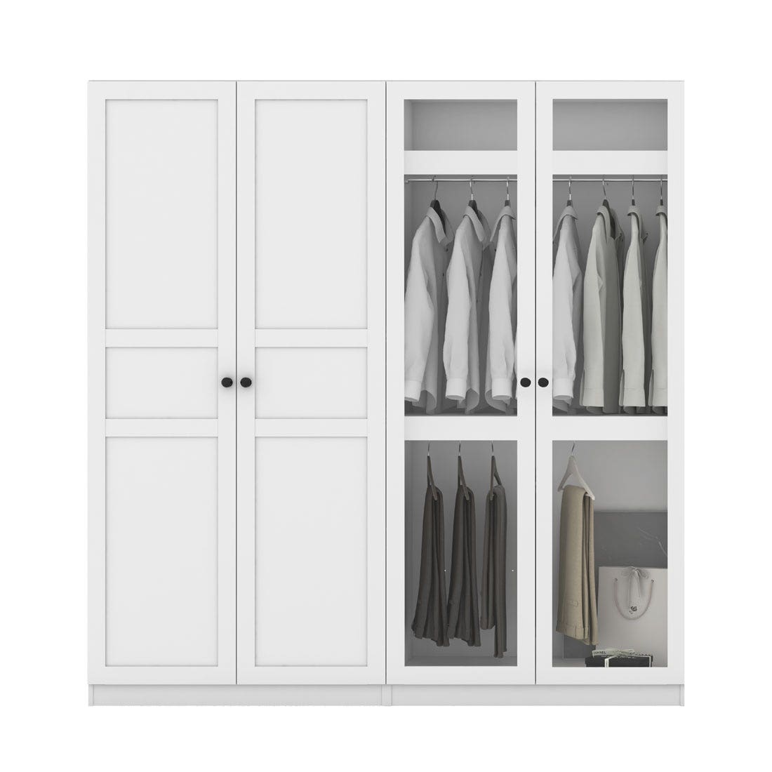 Wardrobe 200 cm. Blox Fit in White