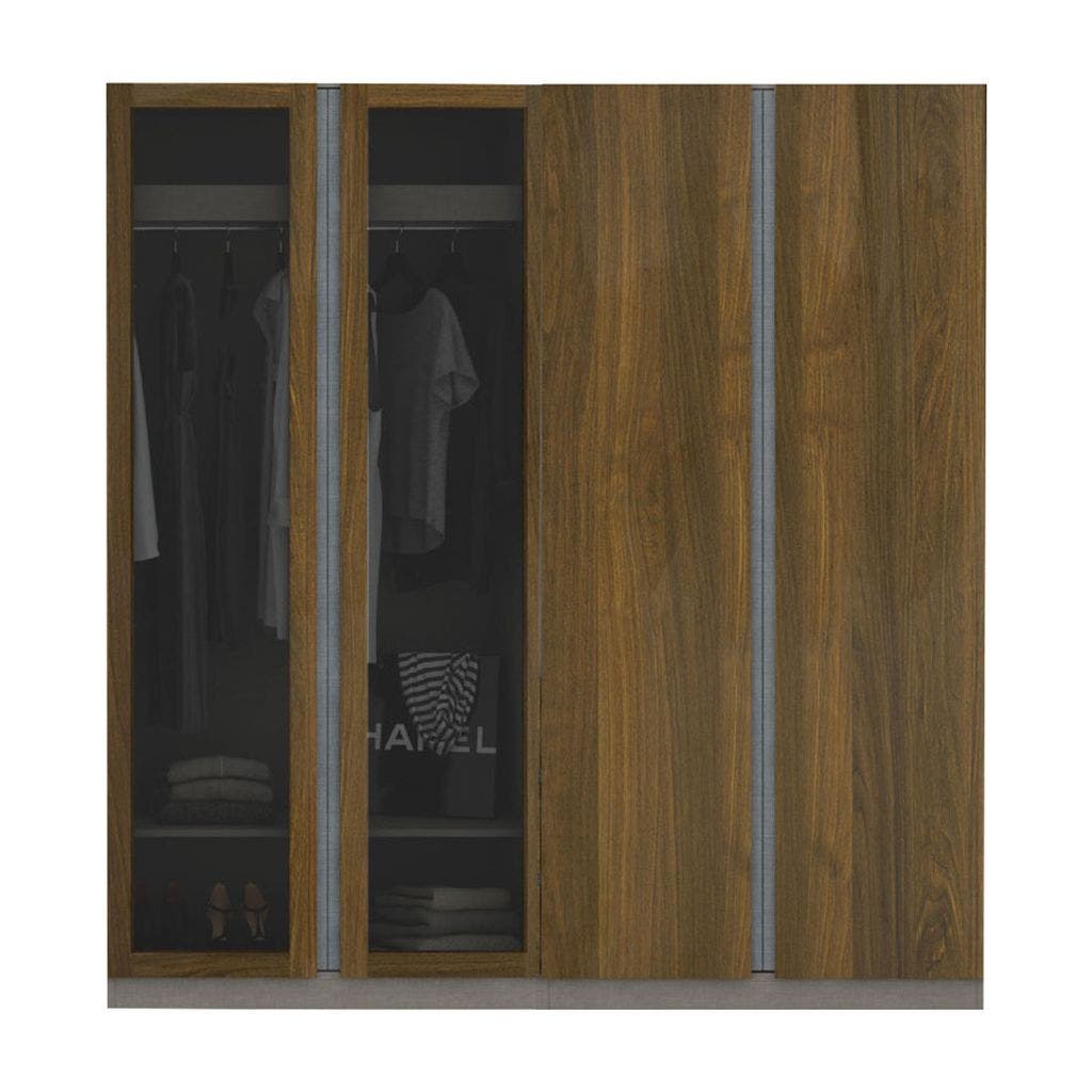 Wardrobe 200 cm. Blox Fit in Dark Wood