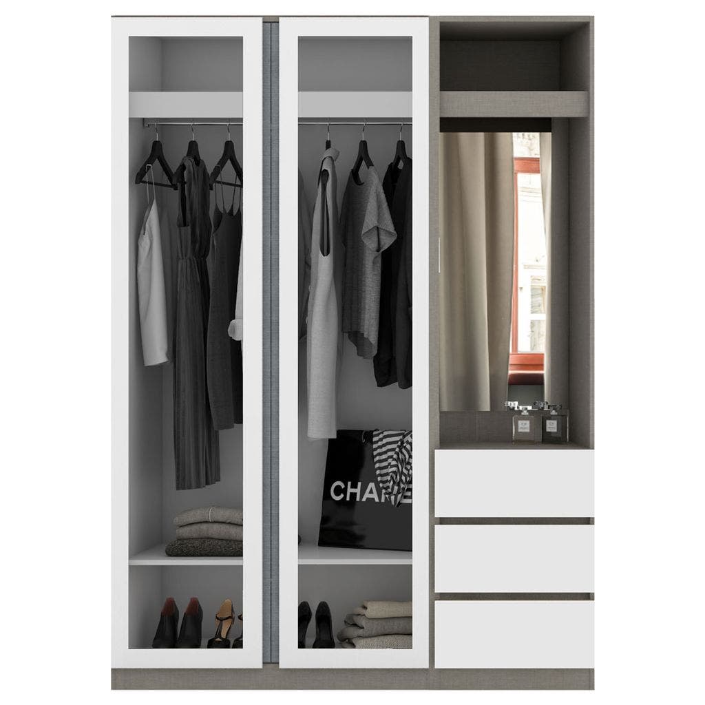 Wardrobe 150 cm. Blox Fit in Light Grey