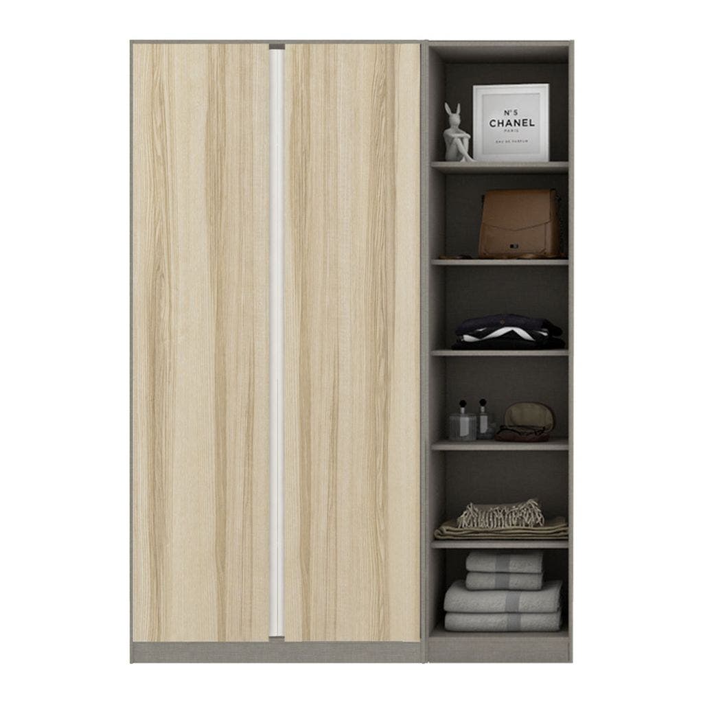 Wardrobe 150 cm. Blox Fit in Light Wood Light Wood