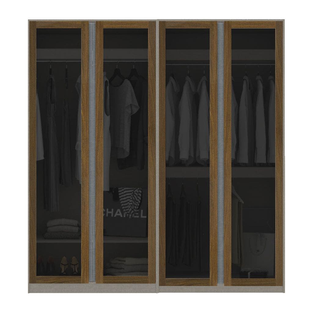 Wardrobe 200 cm. Blox Fit in Dark Wood Dark Wood