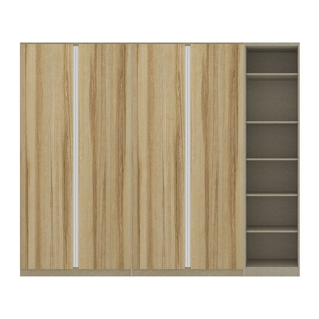 Wardrobe 250 cm. Blox Fit in Light Wood Light Wood