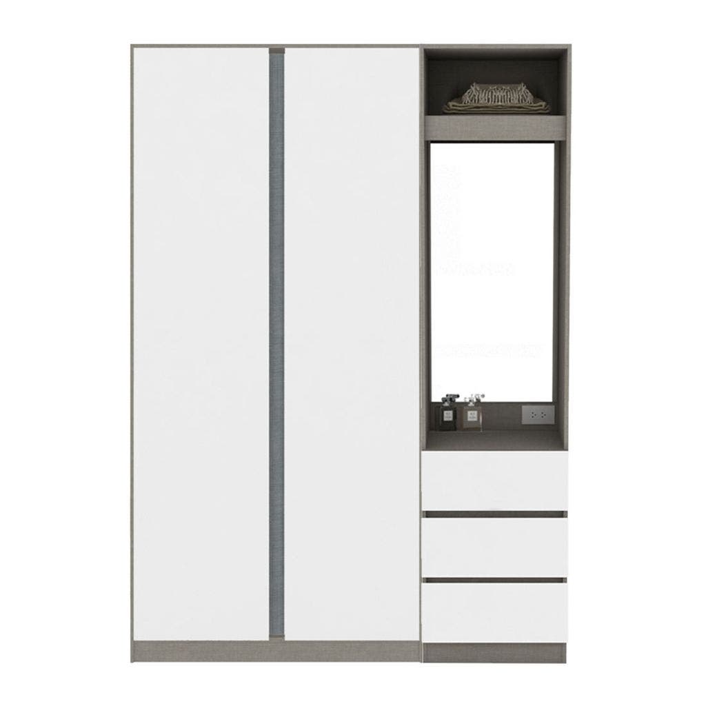 Wardrobe 150 cm. Blox Fit in White Linen White