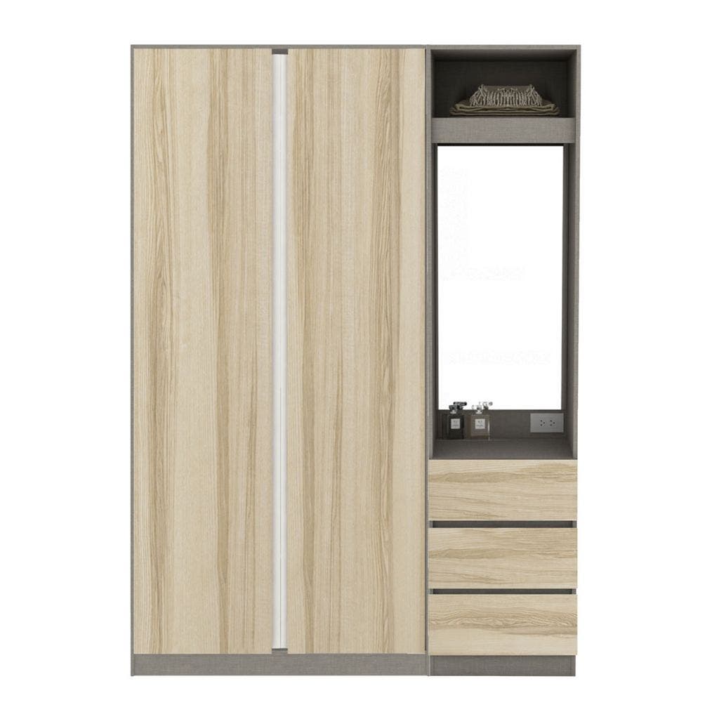 Wardrobe 150 cm. Blox Fit in Light Wood Light Wood