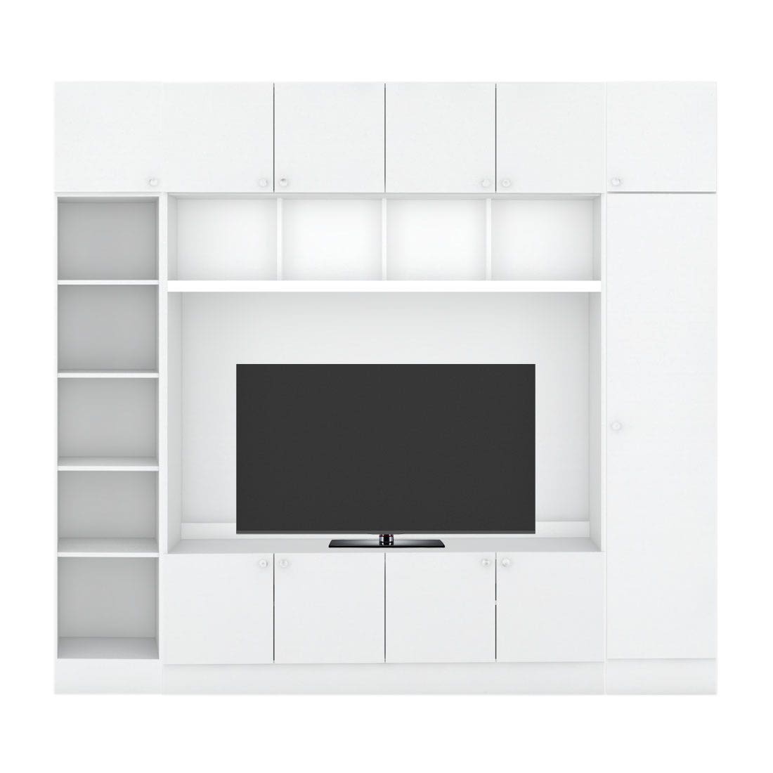 ชุดวางทีวี 240 ซม. รุ่น Contini Plus สีขาว Mid Gloss01
