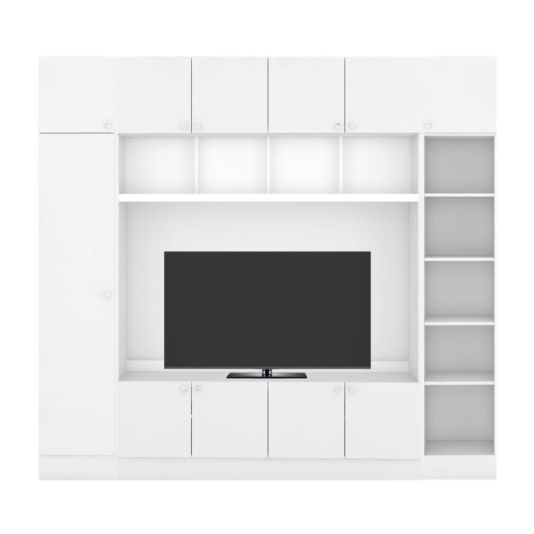 ชุดวางทีวี 240 ซม. รุ่น Contini Plus สีขาว Mid Gloss01