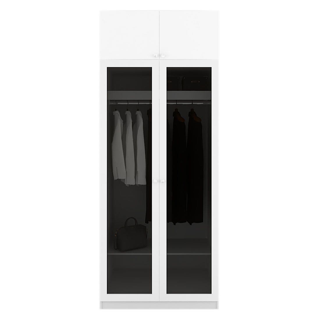 ตู้เสื้อผ้า  ขนาด 100 ซม. รุ่น Blox สีขาว Mid Gloss01