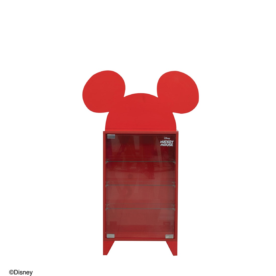 ตู้โชว์บานเปิดกระจก DISNEY รุ่น MICKEY/65T สีแดง